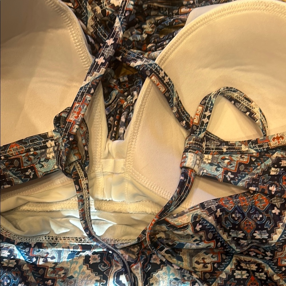 Swimsuits For All Blue and White Patterned Swimwear - Picture 9 of 11